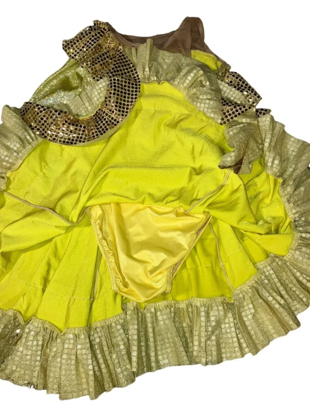 Girls Dance Dress Halloween Costume Dress Up Play Clothing with Headpiece Size M
